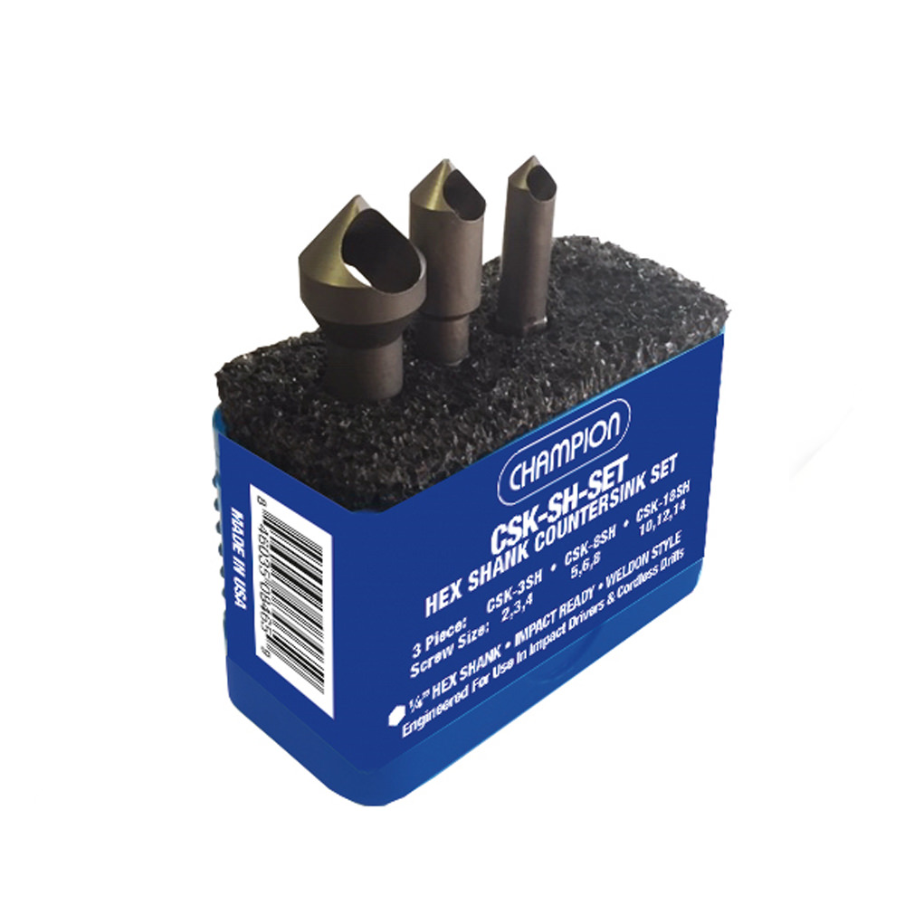 HSS 0FL HEX COUNTERSINK SET (3)