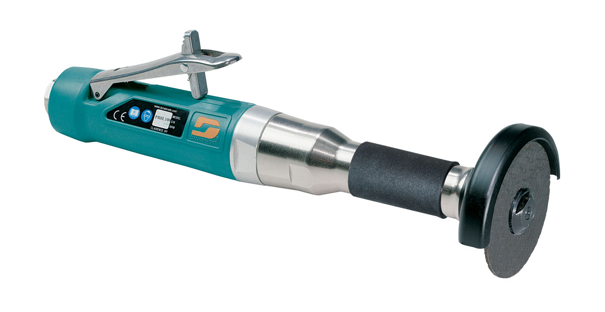 3" (76 mm) Dia. Straight-Line 6" (152 mm) Extension Cut-Off Wheel Tool: 1 hp, 18,000 RPM, Rear Exhaust, 3/8"-24 Spindle Thread