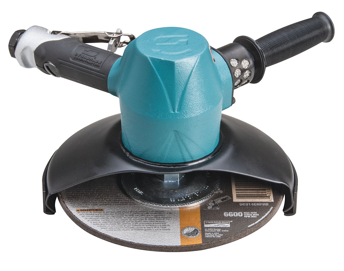 9" (229 mm) Dia. Type 27 Vertical Depressed Center Wheel Grinder: 3 hp, 6,000 RPM, Gearless, Rotational Exhaust, 5/8"-11 Spindle Thread