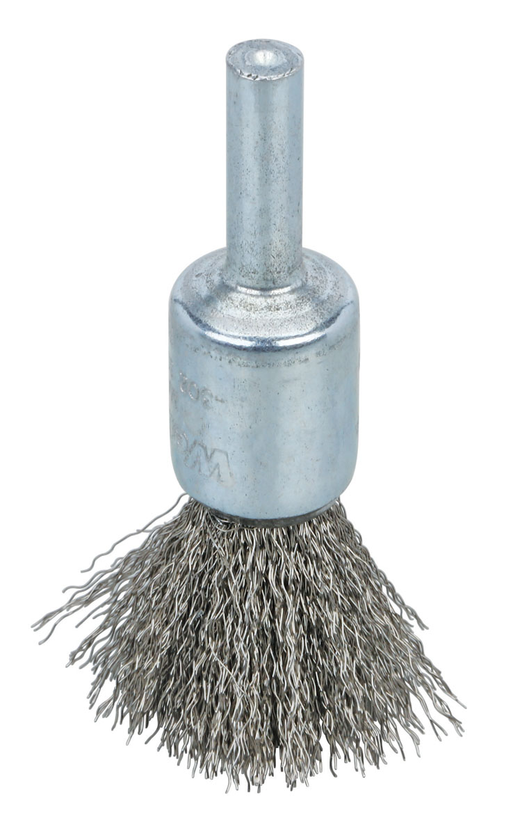 Crimped Wire End Brush 1/2" (13 mm) Dia. x .006 x 7/8" Stainless Steel: Include 00001721 Safety Sheet For Each