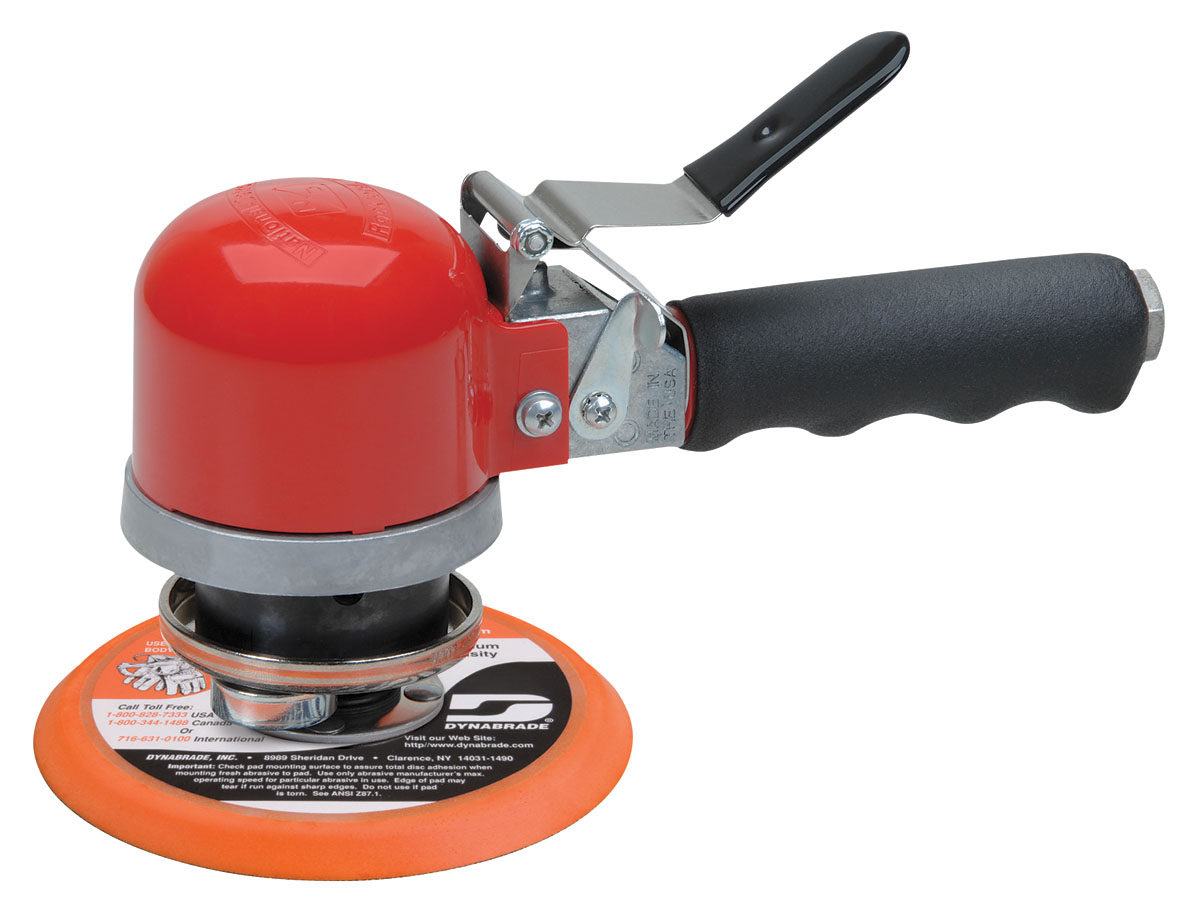 5" (127 mm) Dia. National Detroit Dual-Action Sander, Non-Vacuum: 10,000 RPM, 3/8" (10 mm) Dia. Orbit, Rear Exhaust, with Wobble